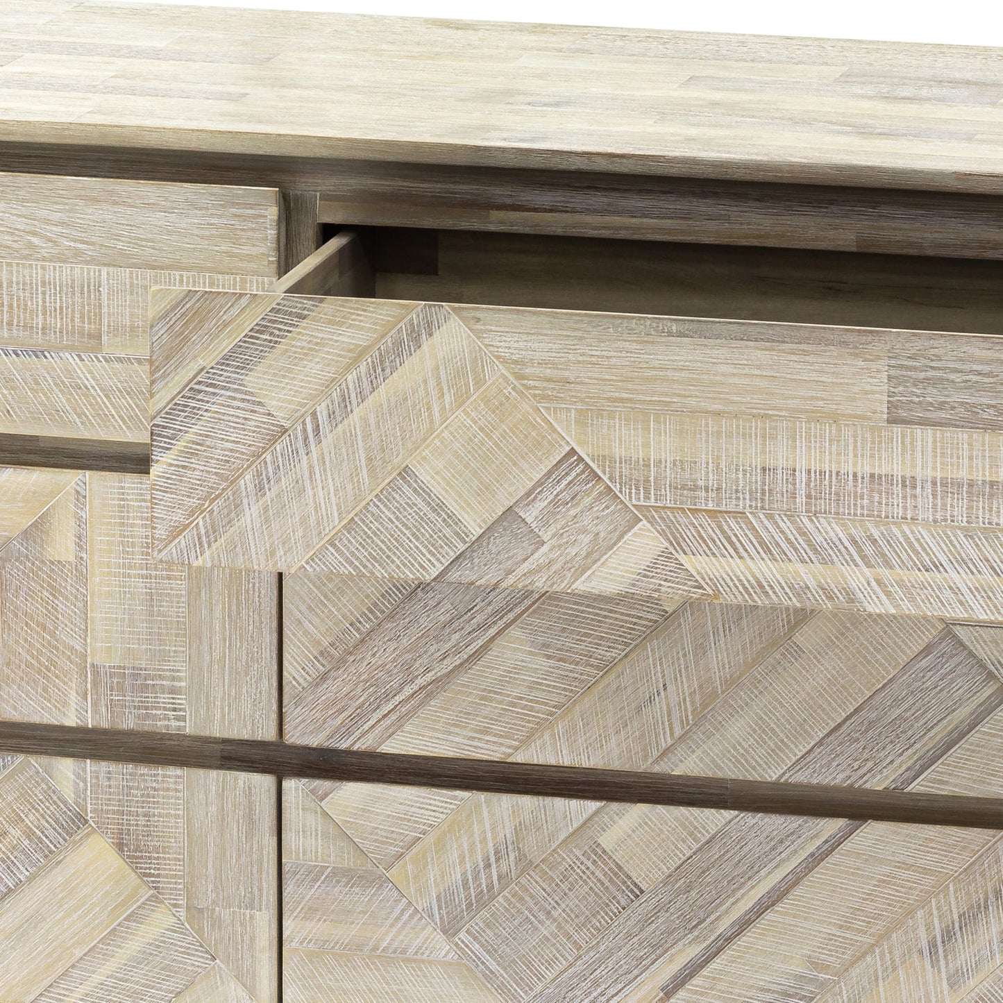 Peridot 6 Drawer Dresser in Natural Acacia Wood By Armen Living | Dressers | Modishstore - 8