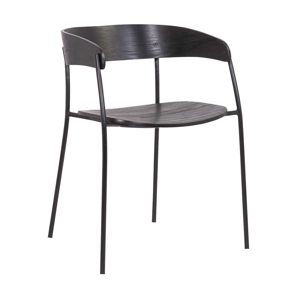Perry Wood and Metal Modern Dining Room Chairs Set of 2 By Armen Living | Dining Chairs | Modishstore - 2