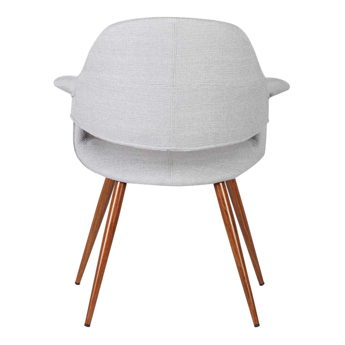Phoebe Mid-Century Dining Chair in Walnut Finish and Gray Fabric By Armen Living | Dining Chairs | Modishstore - 3