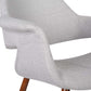 Phoebe Mid-Century Dining Chair in Walnut Finish and Gray Fabric By Armen Living | Dining Chairs | Modishstore - 5