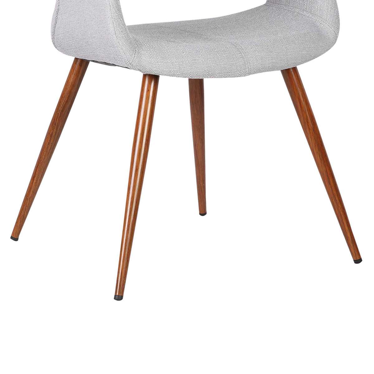 Phoebe Mid-Century Dining Chair in Walnut Finish and Gray Fabric By Armen Living | Dining Chairs | Modishstore - 6