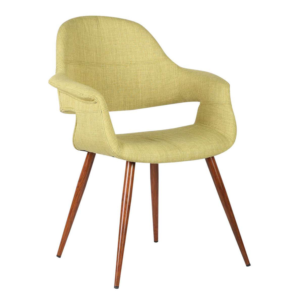 Phoebe Mid-Century Dining Chair in Walnut Finish and Gray Fabric By Armen Living | Dining Chairs | Modishstore - 7