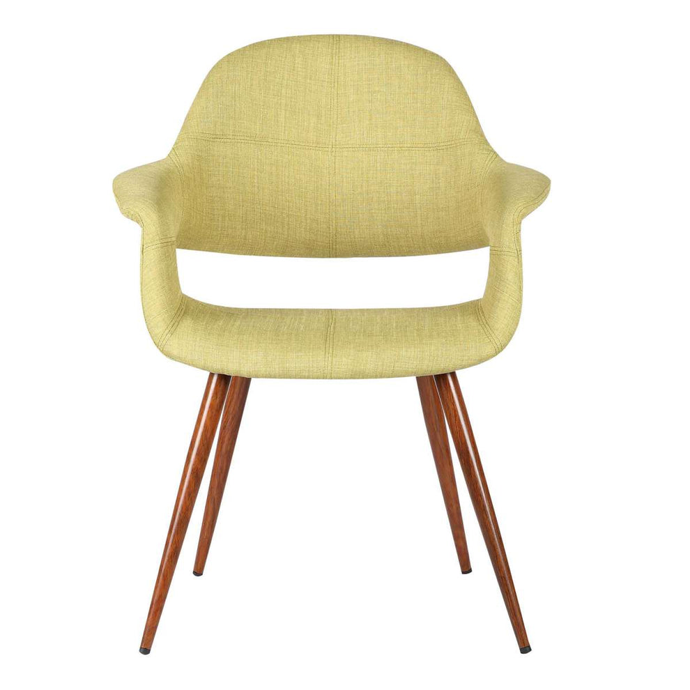 Phoebe Mid-Century Dining Chair in Walnut Finish and Gray Fabric By Armen Living | Dining Chairs | Modishstore - 8