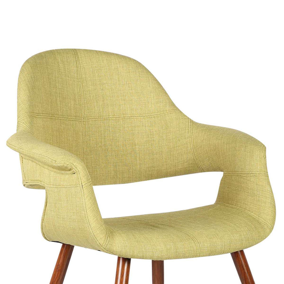 Phoebe Mid-Century Dining Chair in Walnut Finish and Gray Fabric By Armen Living | Dining Chairs | Modishstore - 10