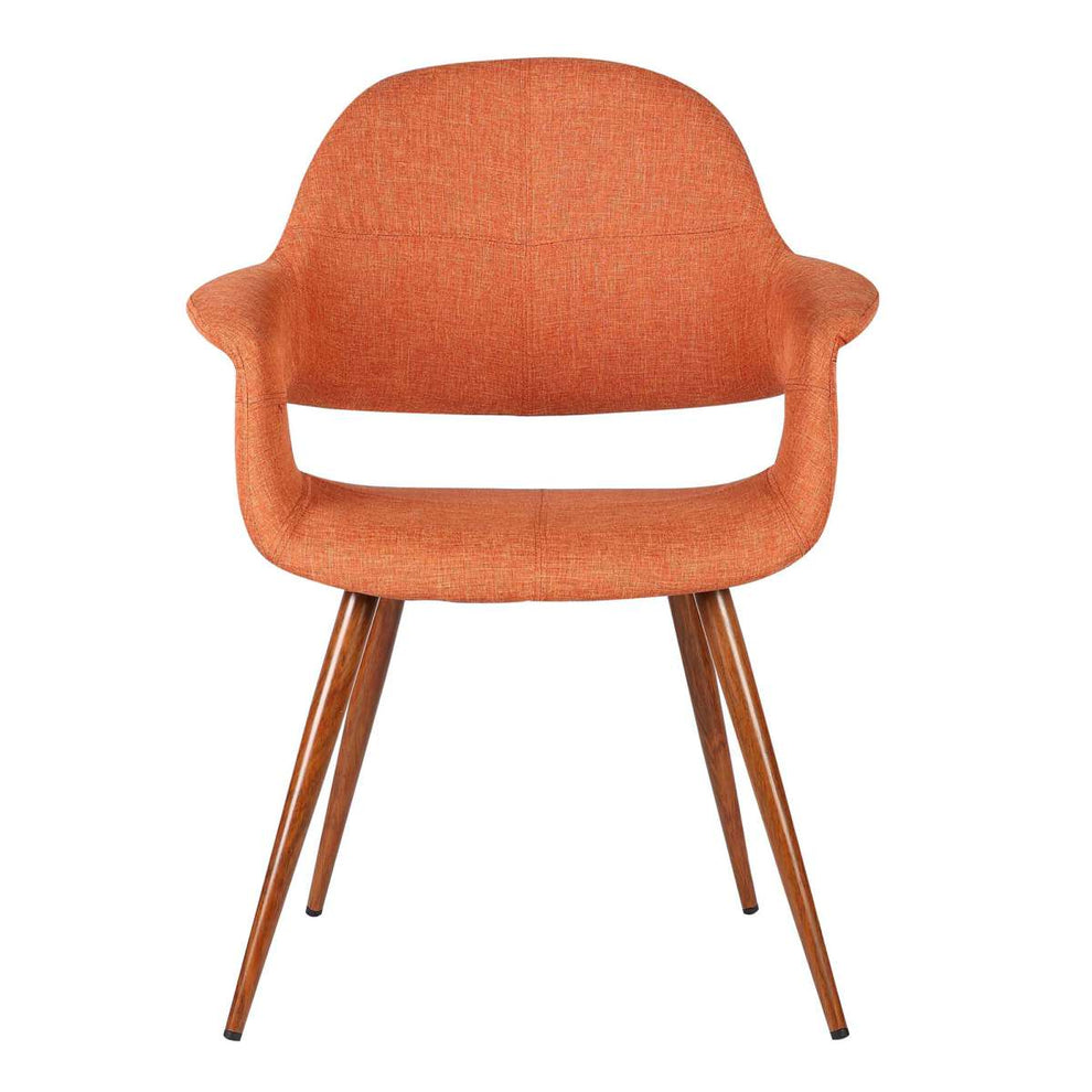 Phoebe Mid-Century Dining Chair in Walnut Finish and Gray Fabric By Armen Living | Dining Chairs | Modishstore - 14