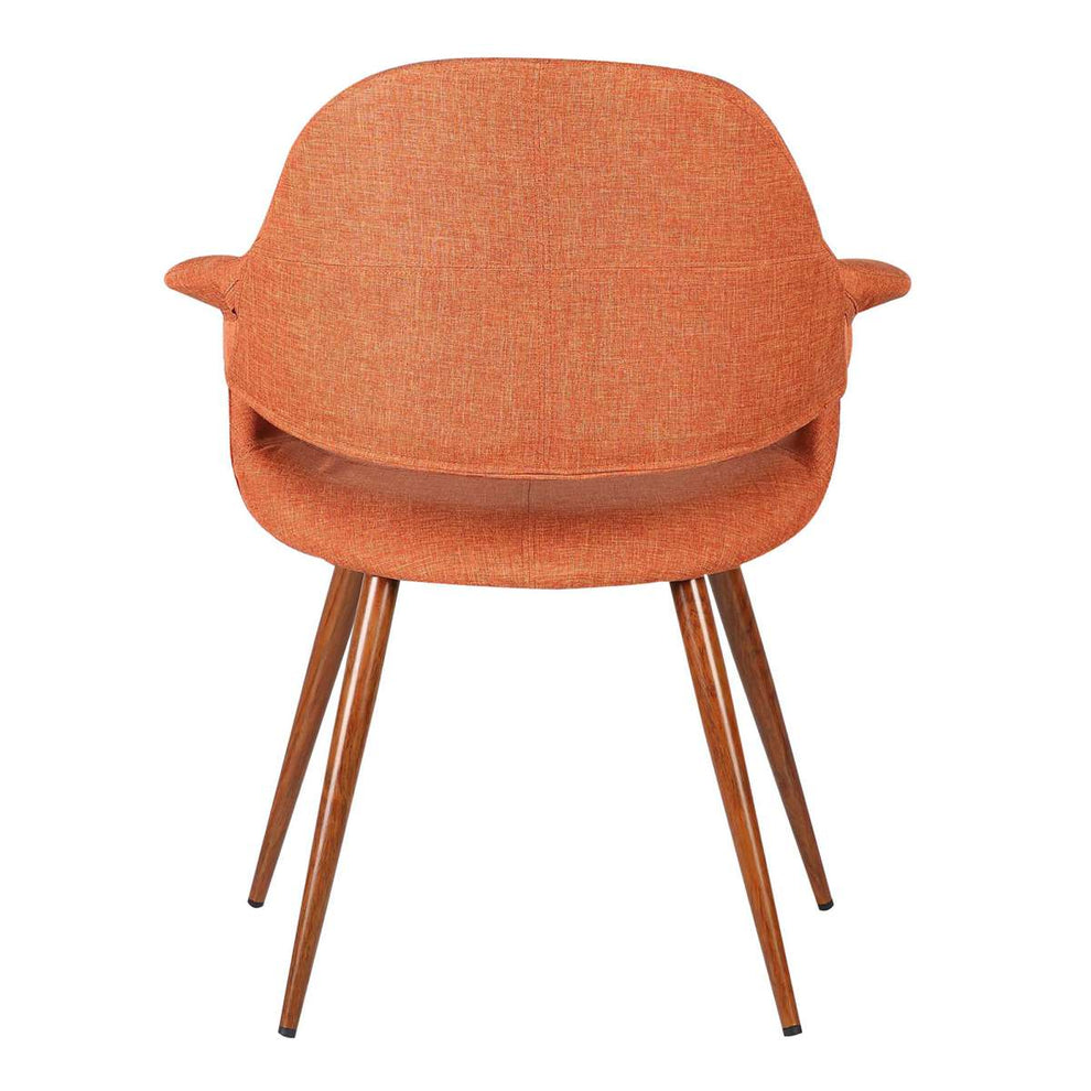 Phoebe Mid-Century Dining Chair in Walnut Finish and Gray Fabric By Armen Living | Dining Chairs | Modishstore - 15