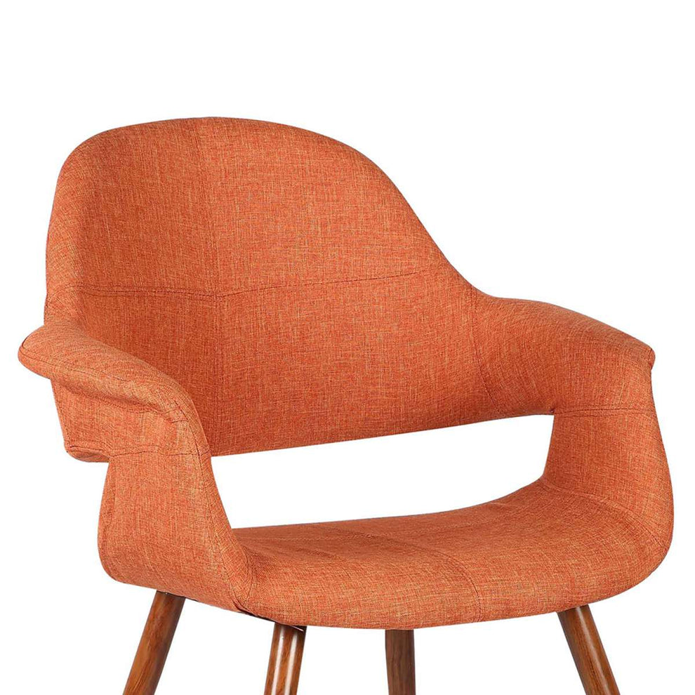 Phoebe Mid-Century Dining Chair in Walnut Finish and Gray Fabric By Armen Living | Dining Chairs | Modishstore - 16