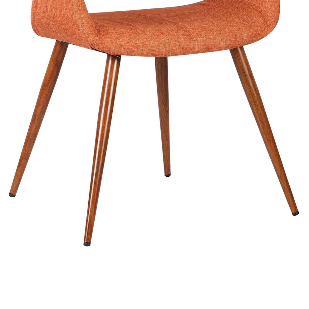 Phoebe Mid-Century Dining Chair in Walnut Finish and Gray Fabric By Armen Living | Dining Chairs | Modishstore - 18