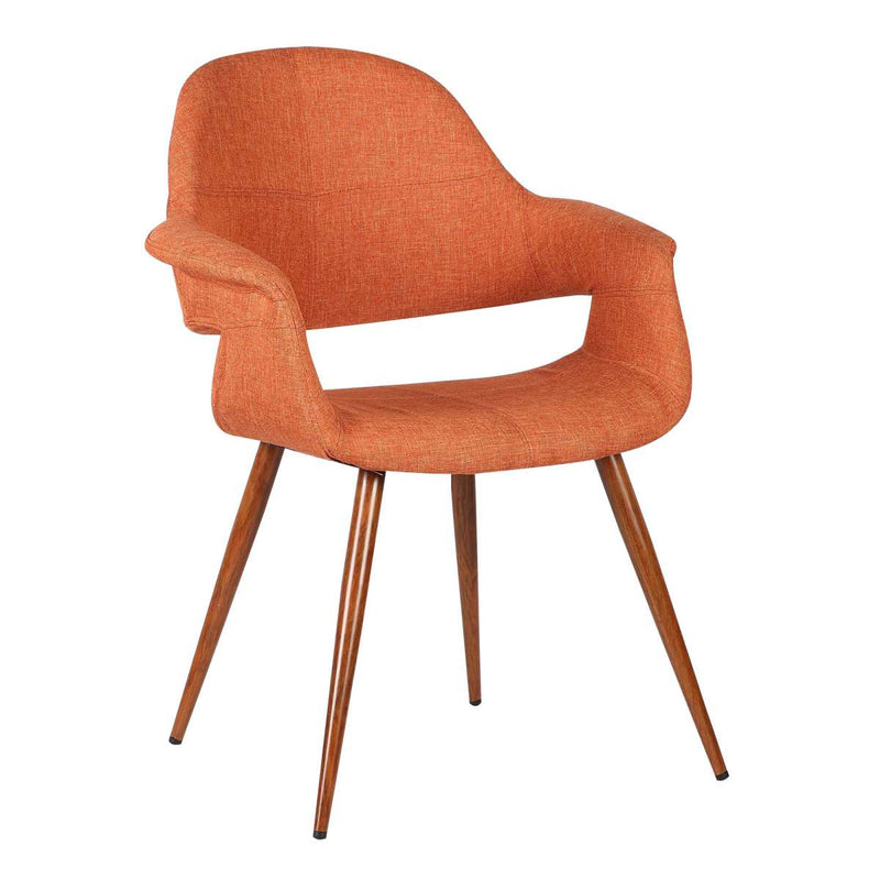 Phoebe Mid-Century Dining Chair in Walnut Finish and Gray Fabric By Armen Living | Dining Chairs | Modishstore - 13