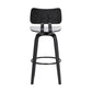 Pico 26" Swivel Black Wood Counter Stool in Grey Faux Leather with Black Metal By Armen Living | Counter Stools | Modishstore - 16