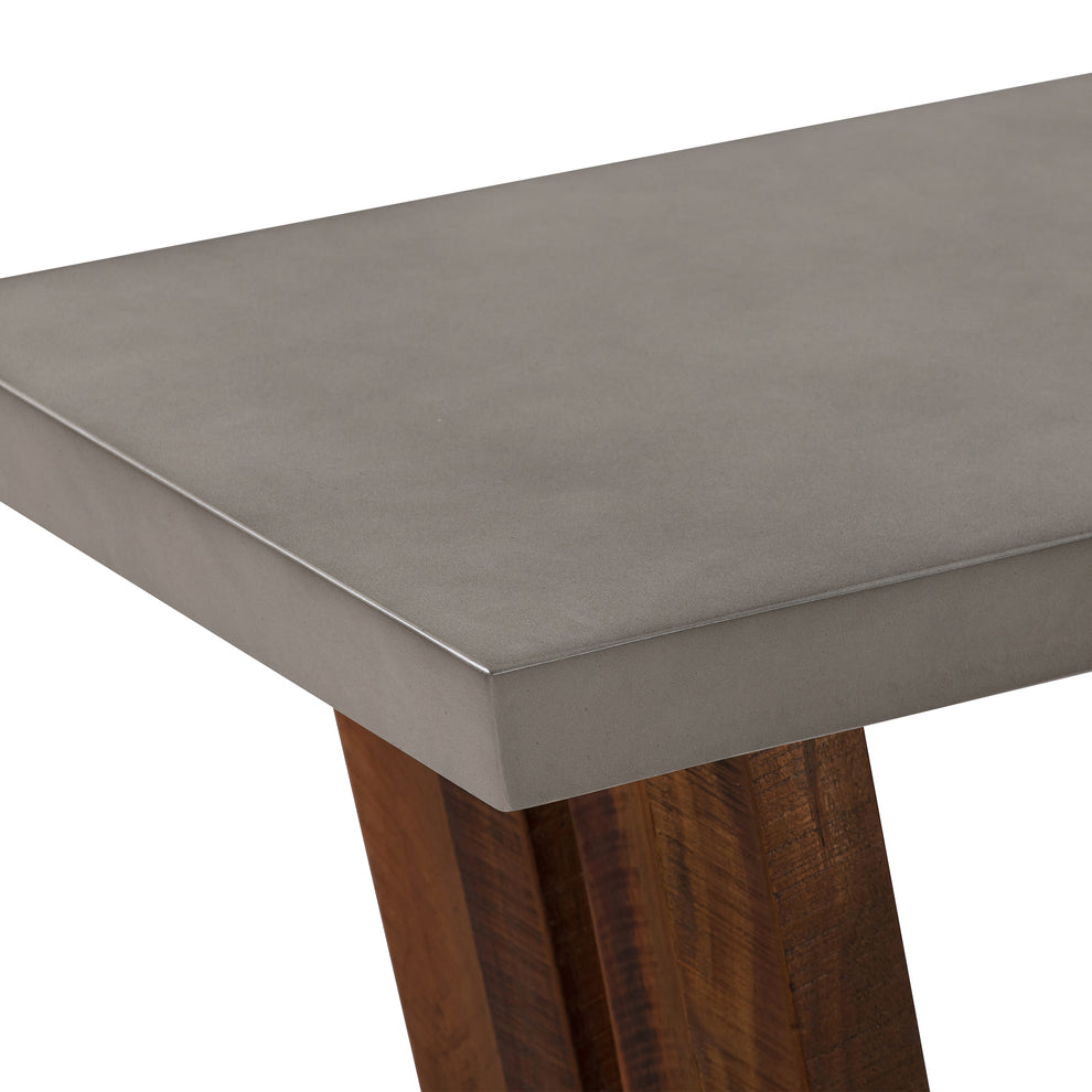 Picadilly Rectangle Console Table in Acacia Wood and Concrete By Armen Living | Console Tables | Modishstore - 5