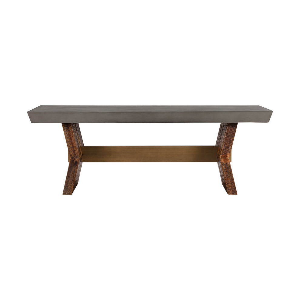 Picadilly Rectangle Coffee Table in Acacia Wood and Concrete By Armen Living | Coffee Tables | Modishstore - 2