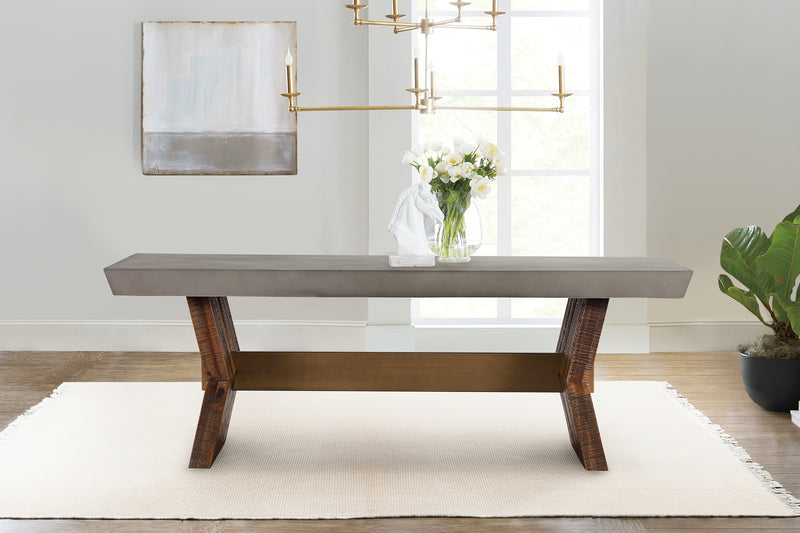 Picadilly Rectangle Dining Table in Acacia Wood and Concrete By Armen Living | Dining Tables | Modishstore