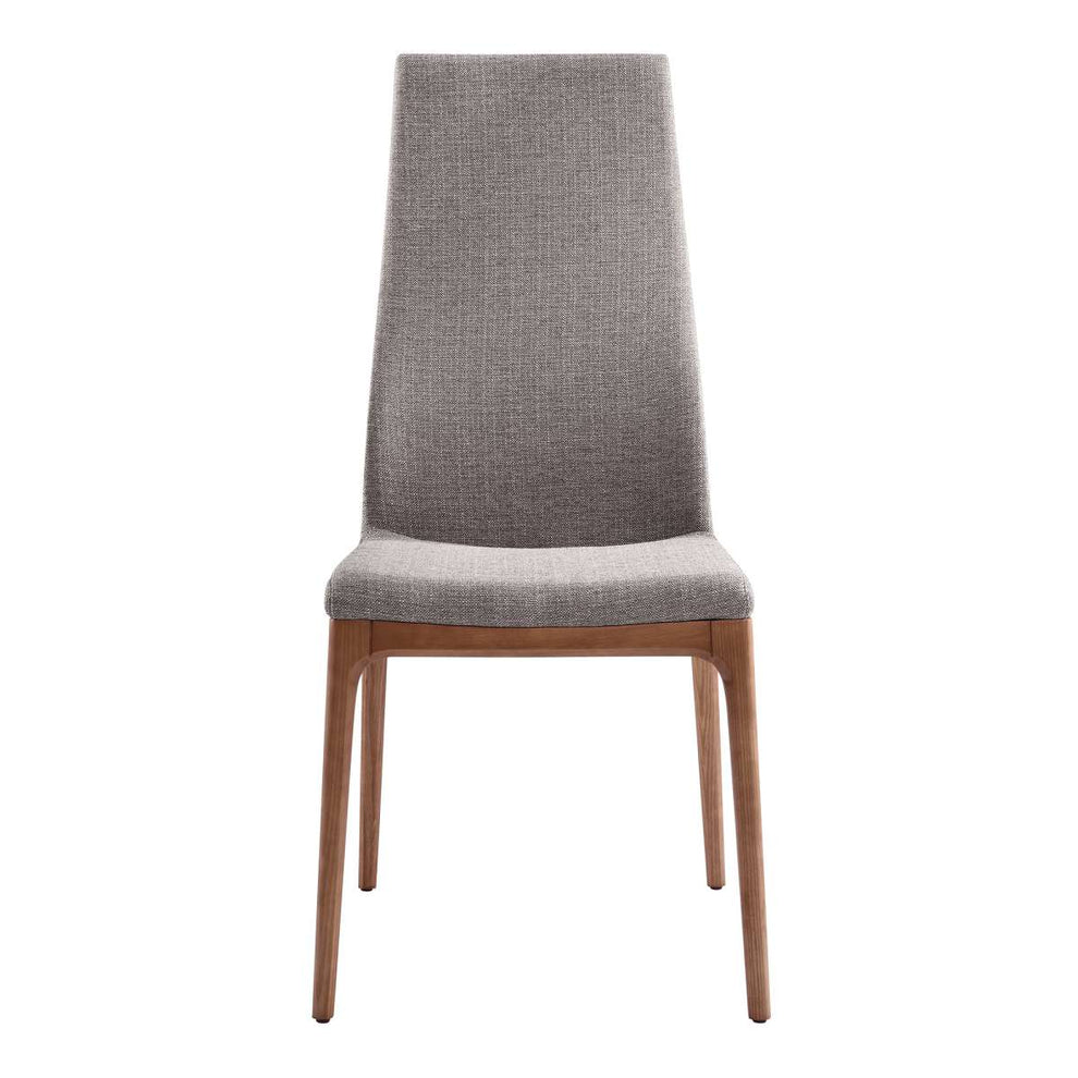 Parker Mid-Century Dining Chair in Walnut Finish and Gray Fabric - Set of 2 By Armen Living | Dining Chairs | Modishstore - 2