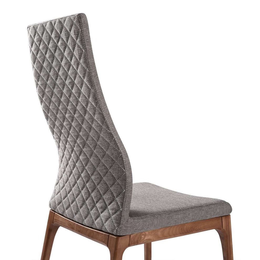 Parker Mid-Century Dining Chair in Walnut Finish and Gray Fabric - Set of 2 By Armen Living | Dining Chairs | Modishstore - 4