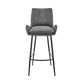 Panama 26" Counter Height Bar Stool in Charcoal Fabric and Black Finish By Armen Living | Bar Stools | Modishstore - 3