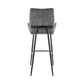 Panama 26" Counter Height Bar Stool in Charcoal Fabric and Black Finish By Armen Living | Bar Stools | Modishstore - 5