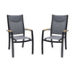 Panama Outdoor Black Aluminum Stacking Dining Chair - Set of 2 By Armen Living | Outdoor Chairs |  Modishstore  - 2