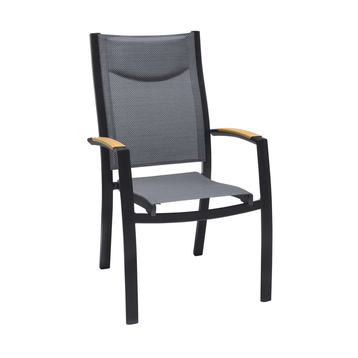 Panama Outdoor Black Aluminum Stacking Dining Chair - Set of 2 By Armen Living | Outdoor Chairs |  Modishstore  - 7