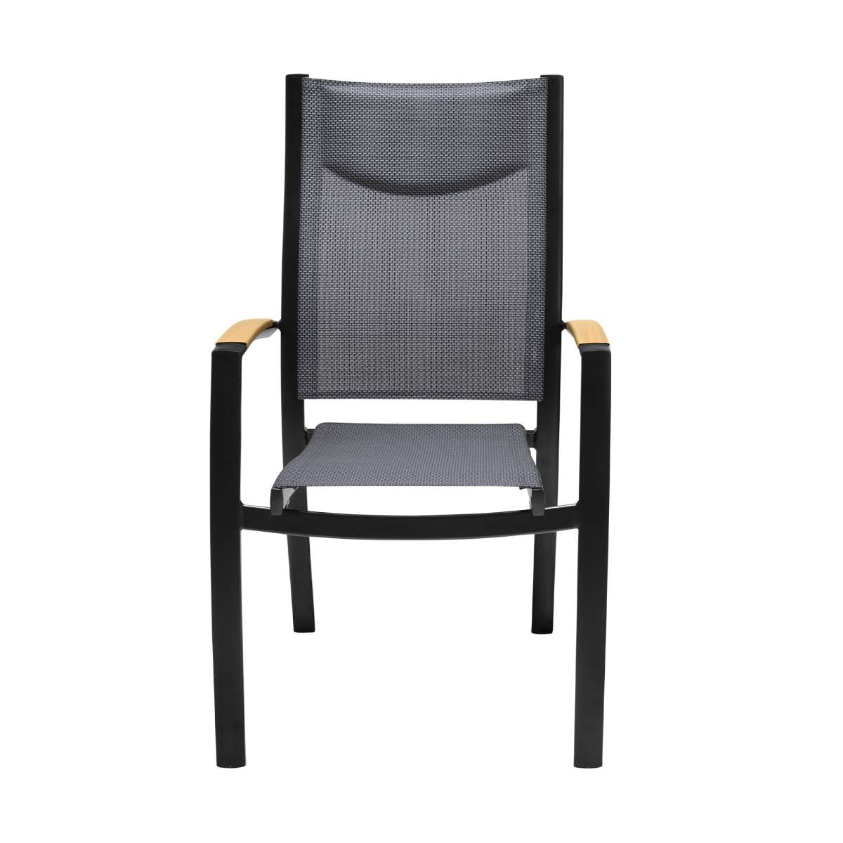 Panama Outdoor Black Aluminum Stacking Dining Chair - Set of 2 By Armen Living | Outdoor Chairs |  Modishstore  - 3