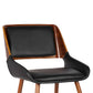 Panda Mid-Century Dining Chair in Walnut Finish and Black Faux Leather By Armen Living | Dining Chairs | Modishstore - 4