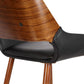 Panda Mid-Century Dining Chair in Walnut Finish and Black Faux Leather By Armen Living | Dining Chairs | Modishstore - 5