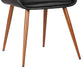 Panda Mid-Century Dining Chair in Walnut Finish and Black Faux Leather By Armen Living | Dining Chairs | Modishstore - 6