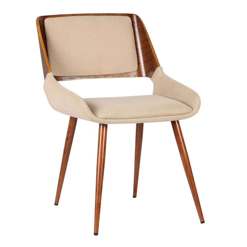 Panda Mid-Century Dining Chair in Walnut Finish and Black Faux Leather By Armen Living | Dining Chairs | Modishstore - 7