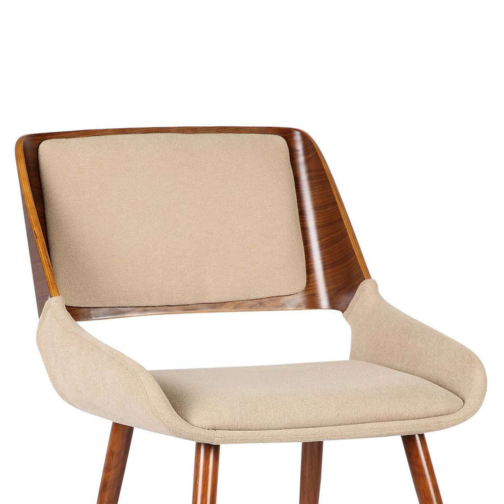 Panda Mid-Century Dining Chair in Walnut Finish and Black Faux Leather By Armen Living | Dining Chairs | Modishstore - 10