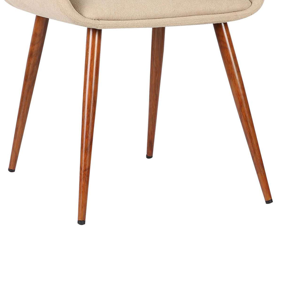 Panda Mid-Century Dining Chair in Walnut Finish and Black Faux Leather By Armen Living | Dining Chairs | Modishstore - 12