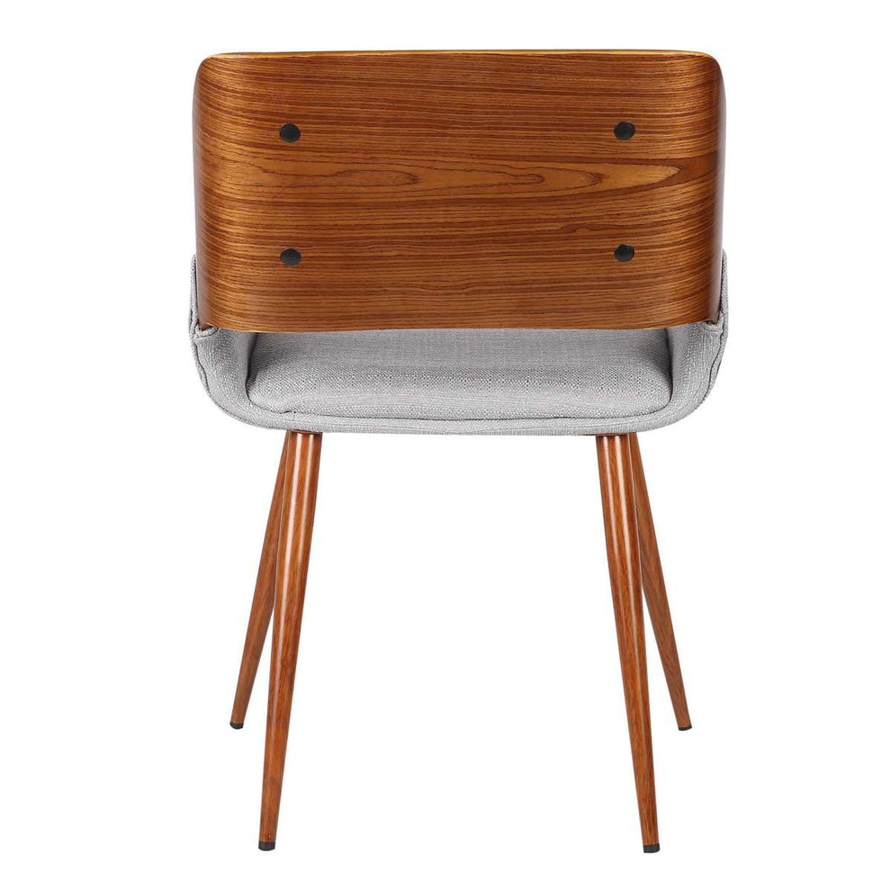 Panda Mid-Century Dining Chair in Walnut Finish and Black Faux Leather By Armen Living | Dining Chairs | Modishstore - 15