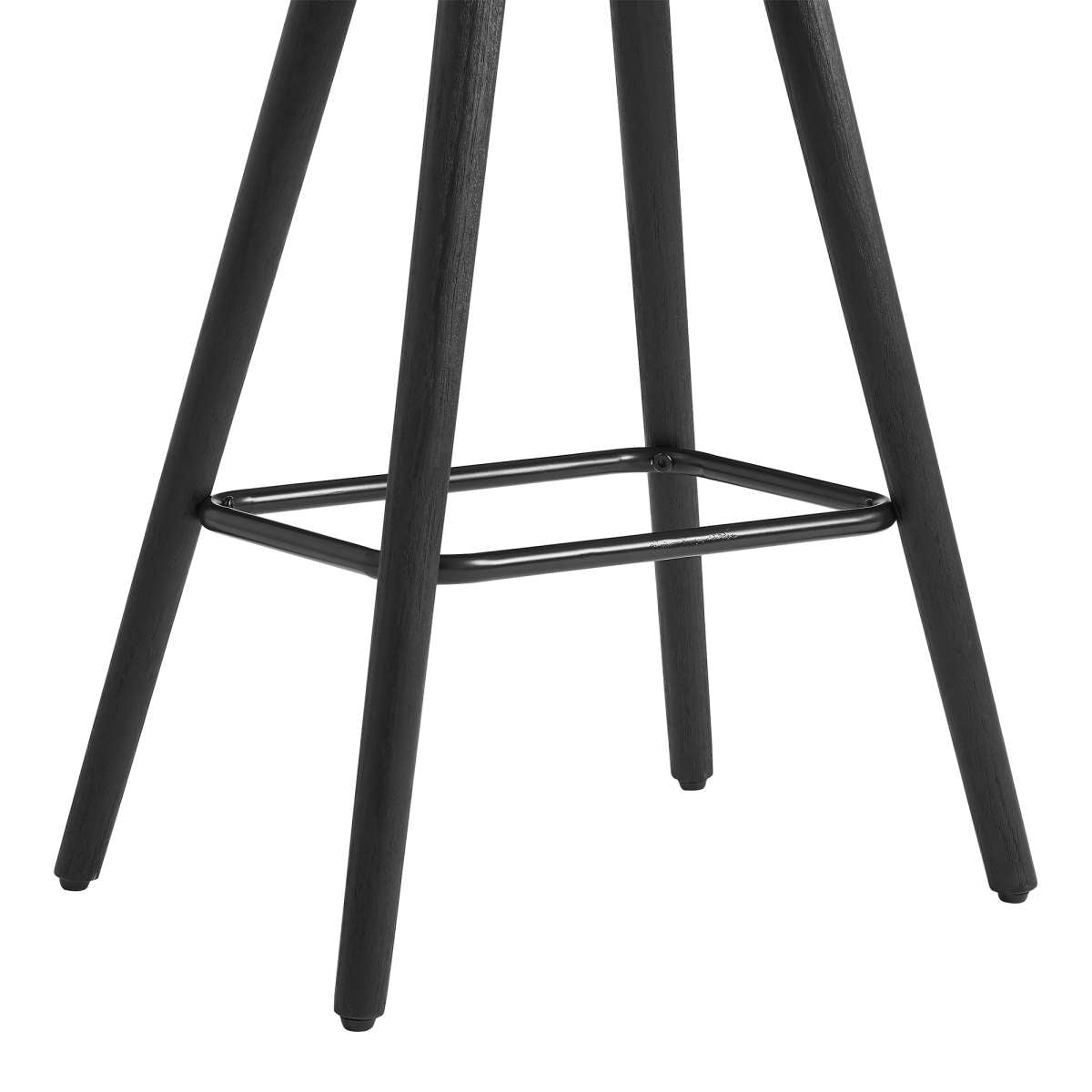 Piper 26" Counter Height Backless Bar Stool in Gray Faux Leather and Black Wood By Armen Living | Bar Stools | Modishstore - 5
