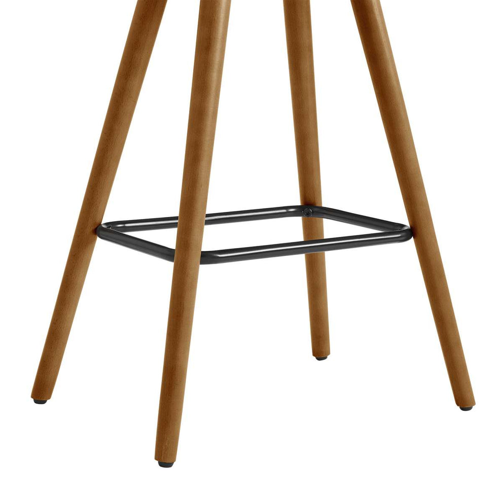 Piper 26" Counter Height Backless Bar Stool in Gray Faux Leather and Black Wood By Armen Living | Bar Stools | Modishstore - 15