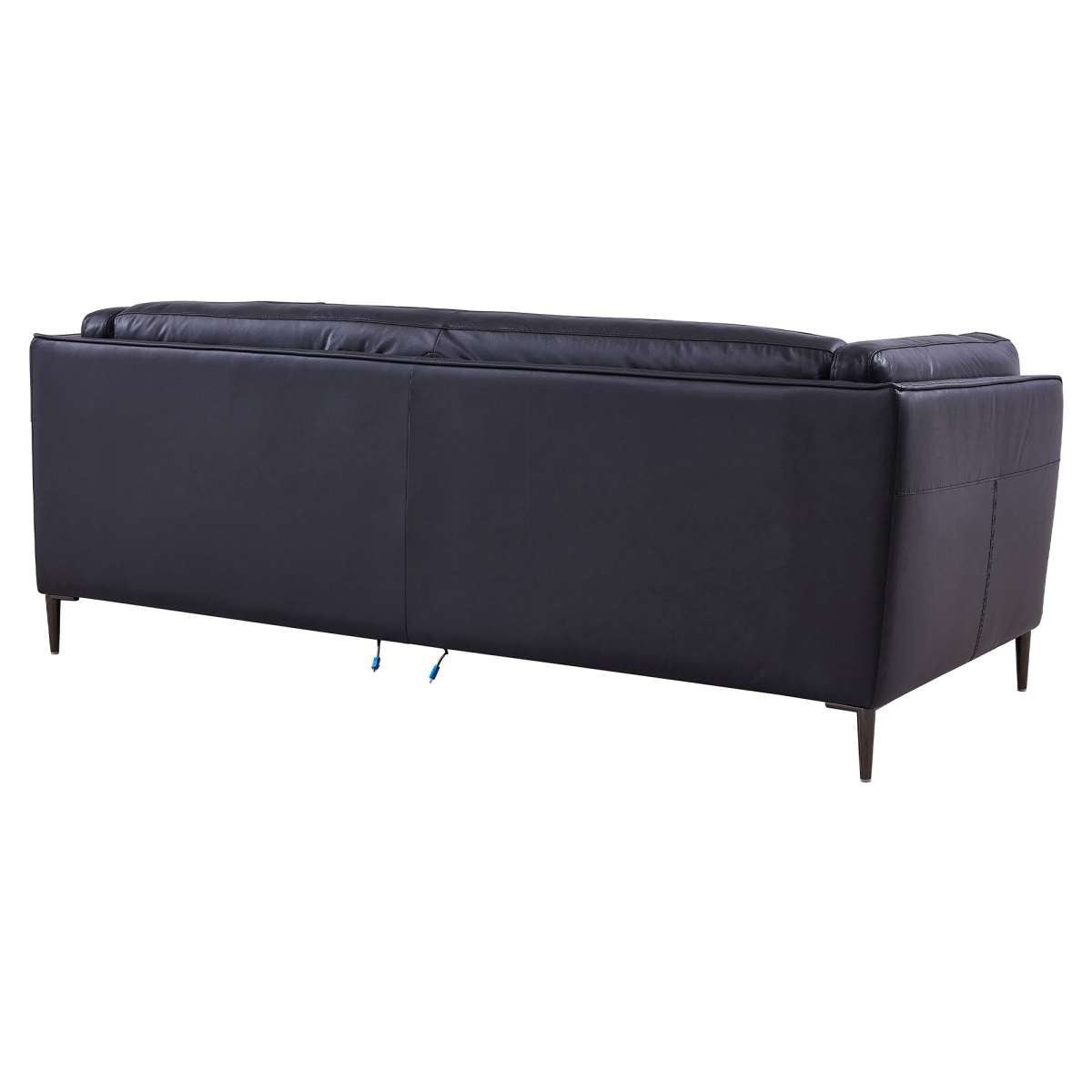 Primrose Contemporary Sofa in Dark Metal Finish and Navy Genuine Leather By Armen Living | Sofas | Modishstore - 4