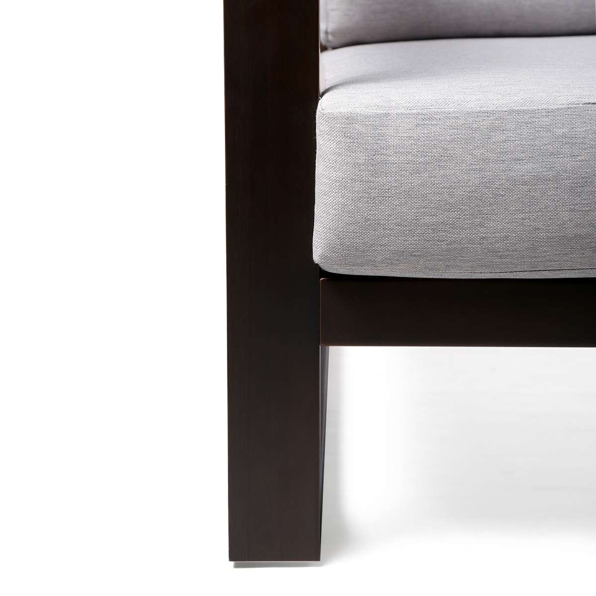 Paradise Outdoor Dark Eucalyptus Wood Lounge Chair with Grey Cushions By Armen Living | Outdoor Chairs |  Modishstore  - 8