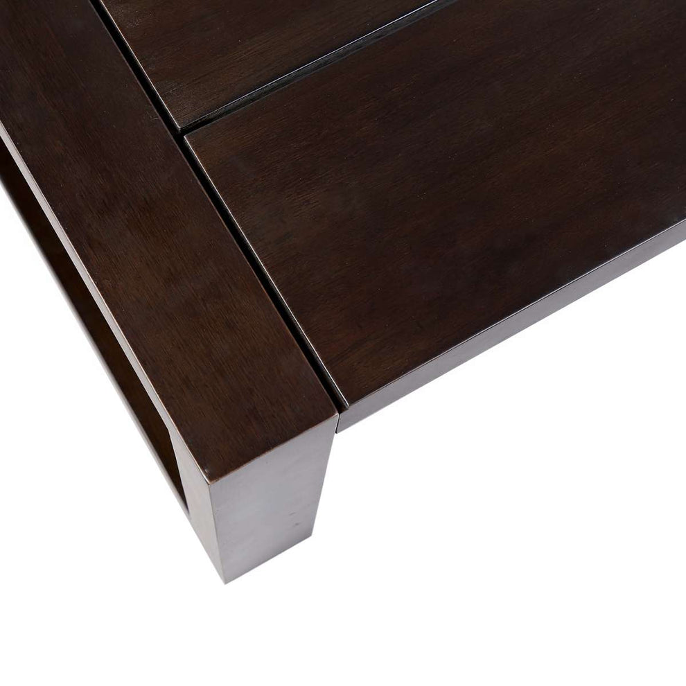 Paradise Outdoor Dark Eucalyptus Wood Coffee Table By Armen Living | Outdoor Tables |  Modishstore  - 5