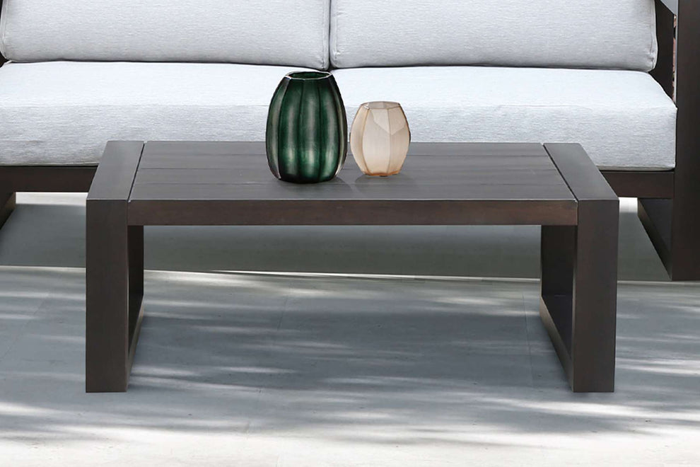 Paradise Outdoor Dark Eucalyptus Wood Coffee Table By Armen Living | Outdoor Tables |  Modishstore  - 2