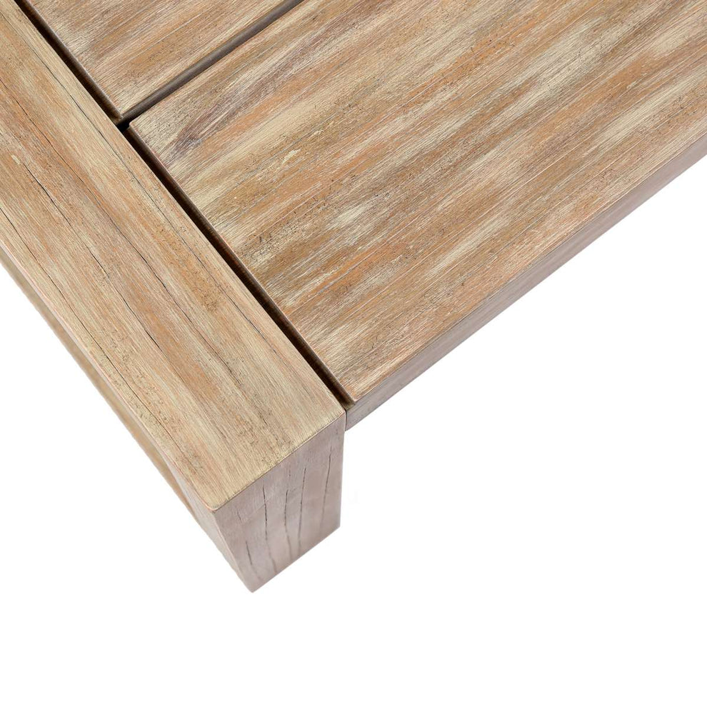 Paradise Outdoor Light Eucalyptus Wood Coffee Table By Armen Living | Outdoor Tables |  Modishstore  - 7