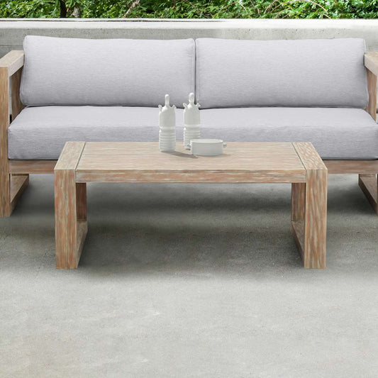 Paradise Outdoor Light Eucalyptus Wood Coffee Table By Armen Living | Outdoor Tables |  Modishstore 