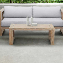 Paradise Outdoor Light Eucalyptus Wood Coffee Table By Armen Living