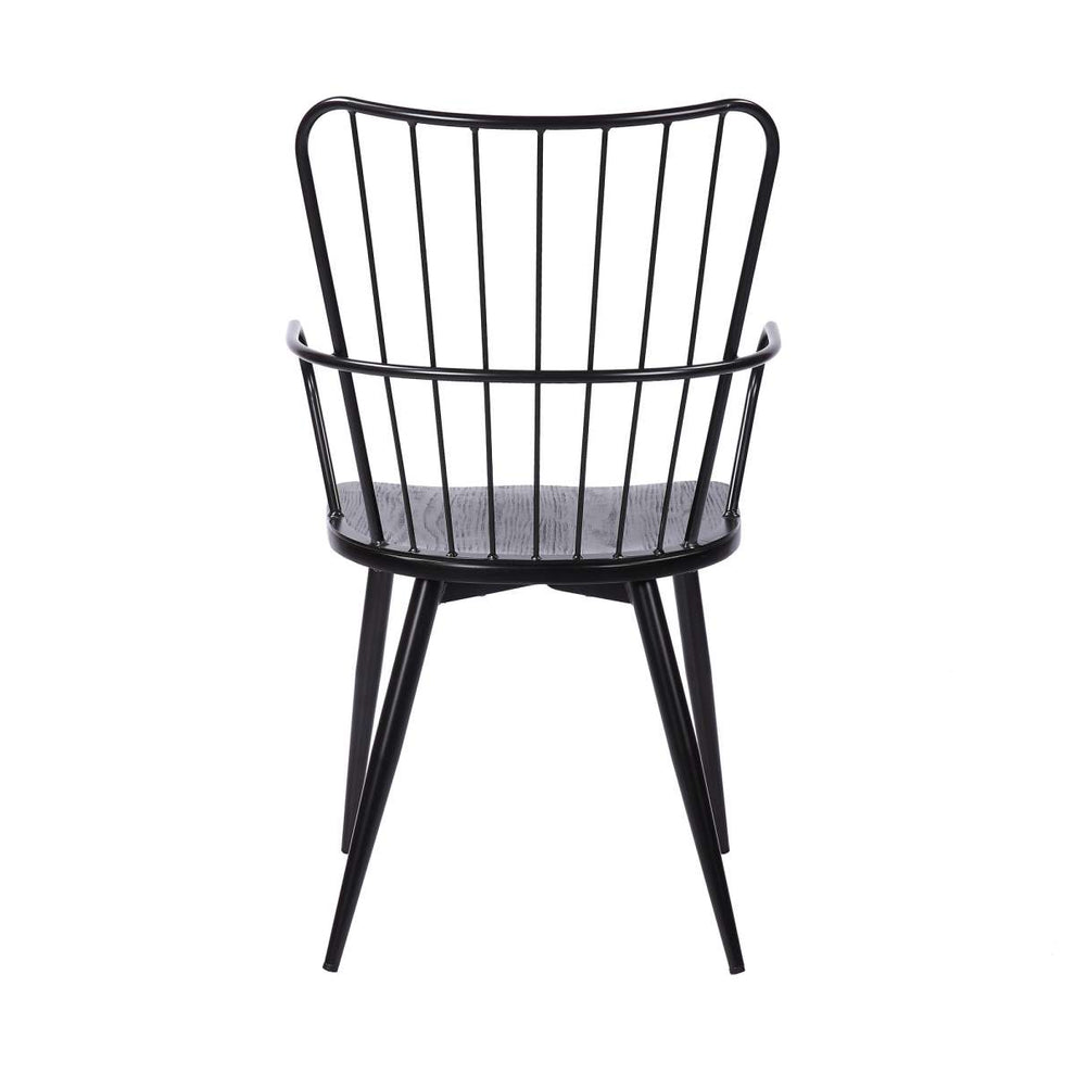 Parisa  Side Chair Black Brushed Wood By Armen Living | Dining Chairs | Modishstore - 4