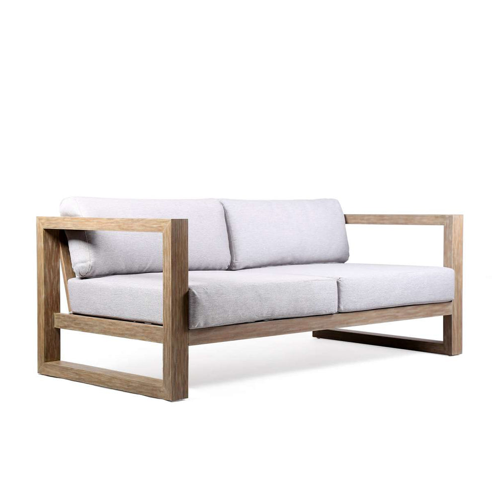 Paradise Outdoor Light Eucalyptus Wood Sofa with Grey Cushions By Armen Living | Outdoor Sofas, Loveseats & Sectionals |  Modishstore  - 5