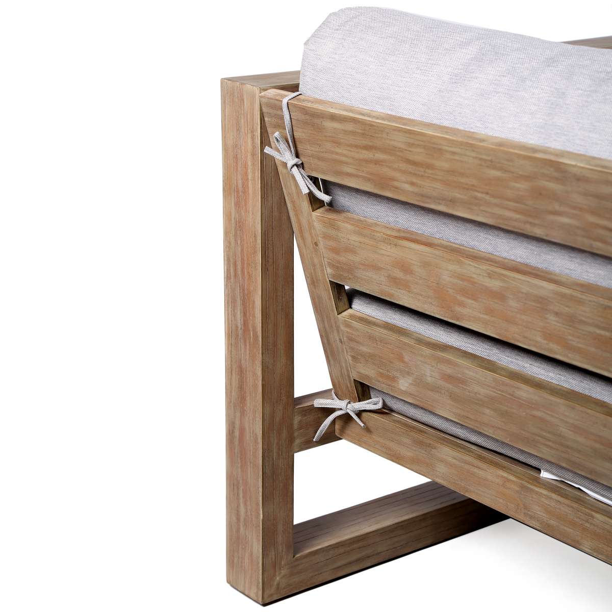 Paradise Outdoor Light Eucalyptus Wood Sofa with Grey Cushions By Armen Living | Outdoor Sofas, Loveseats & Sectionals |  Modishstore  - 8