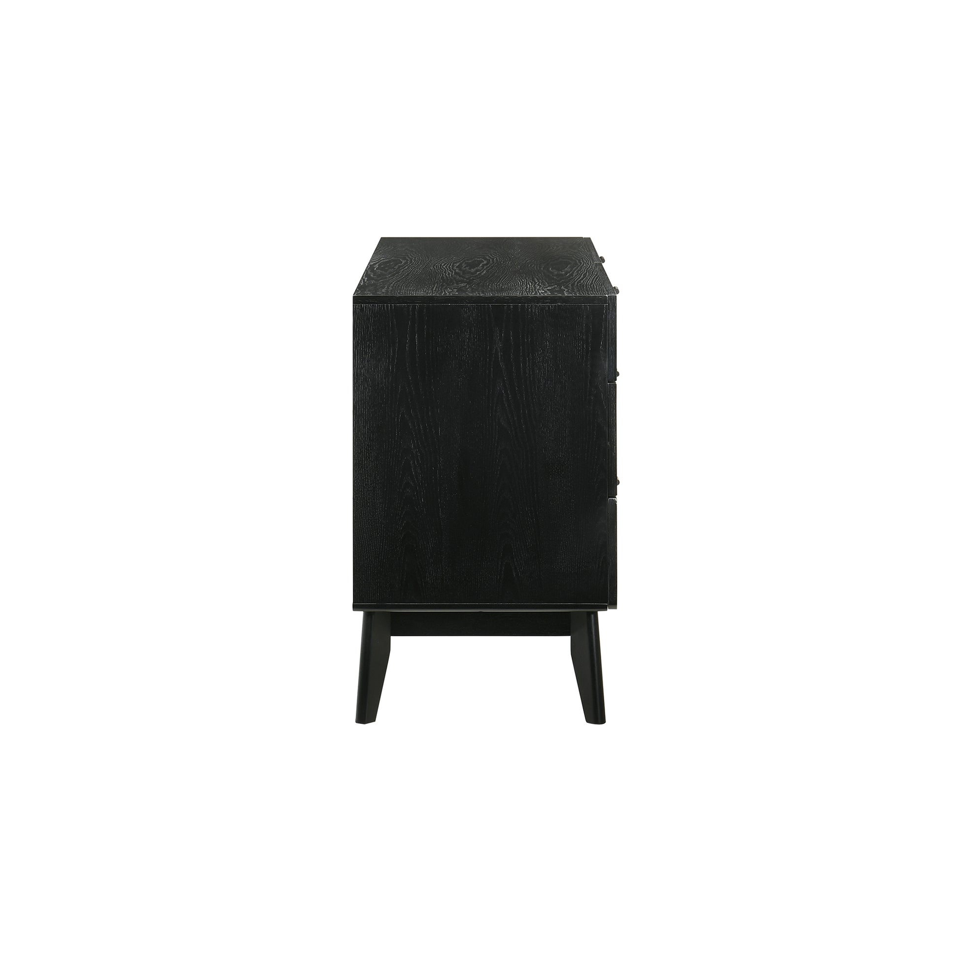 Petra 6 Drawer Wood Dresser in Black Finish By Armen Living | Dressers | Modishstore - 7