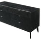 Petra 6 Drawer Wood Dresser in Black Finish By Armen Living | Dressers | Modishstore - 11