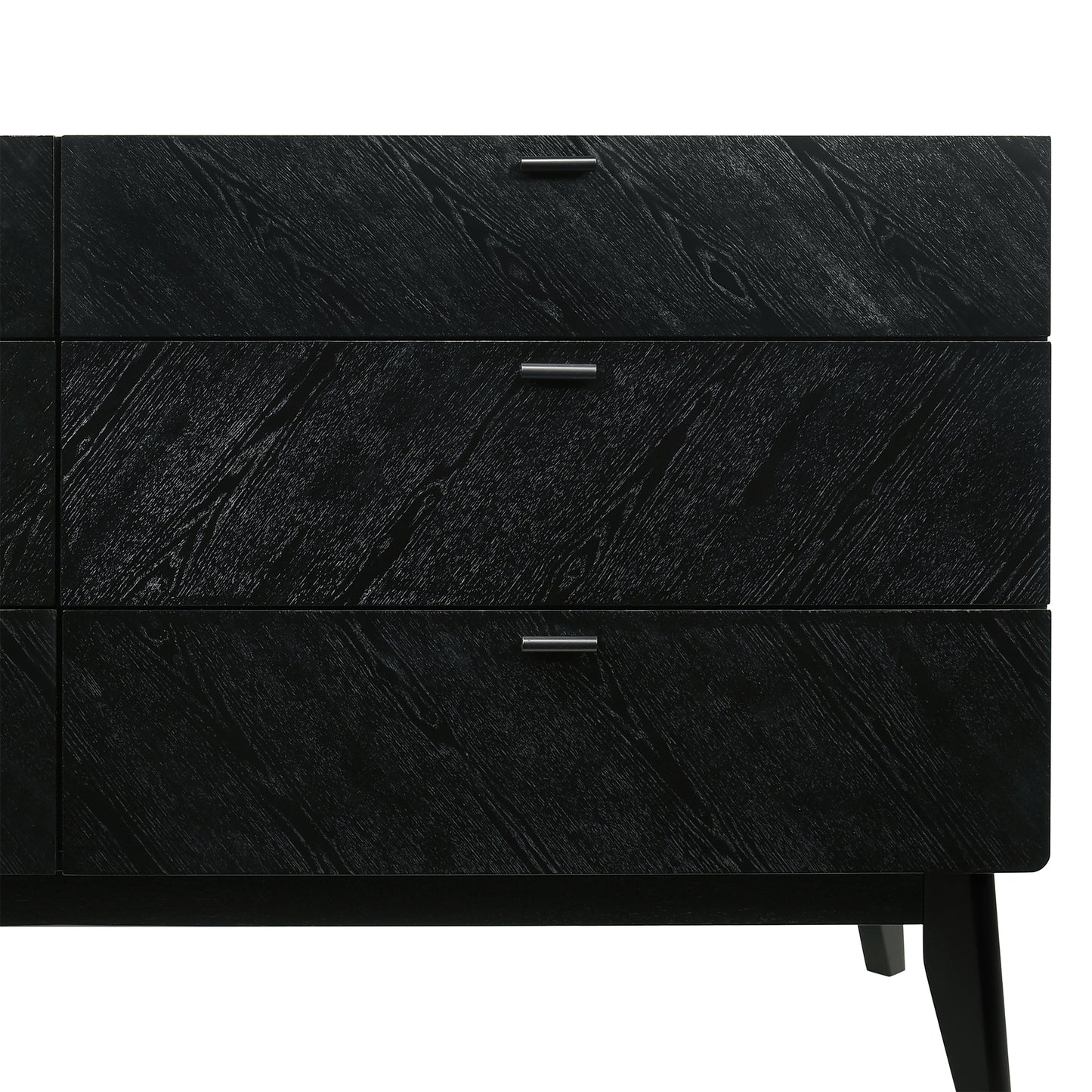 Petra 6 Drawer Wood Dresser in Black Finish By Armen Living | Dressers | Modishstore - 8