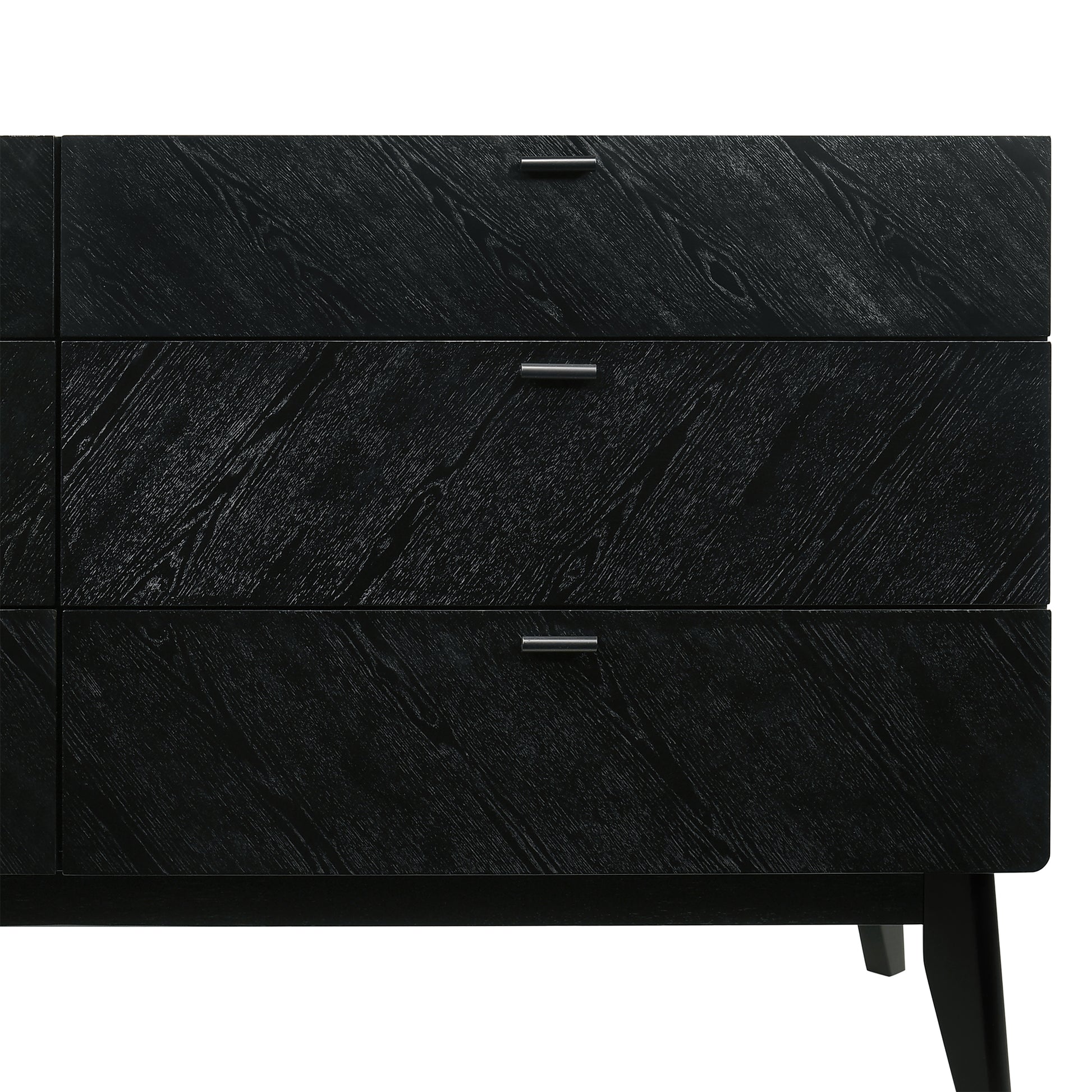 Petra 6 Drawer Wood Dresser in Black Finish By Armen Living | Dressers | Modishstore - 8