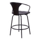 Payton Industrial 26" Swivel Black Wood and Metal Bar Stool By Armen Living | Bar Stools | Modishstore - 4