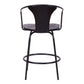 Payton Industrial 26" Swivel Black Wood and Metal Bar Stool By Armen Living | Bar Stools | Modishstore - 5