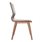 Robin Mid-Century Dining Chair in Walnut Finish and Gray Fabric - Set of 2 By Armen Living | Dining Chairs | Modishstore - 3